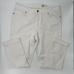 Cosmic Blue Love womens Jeans | 35” X 30” | White Slim Fit Denim